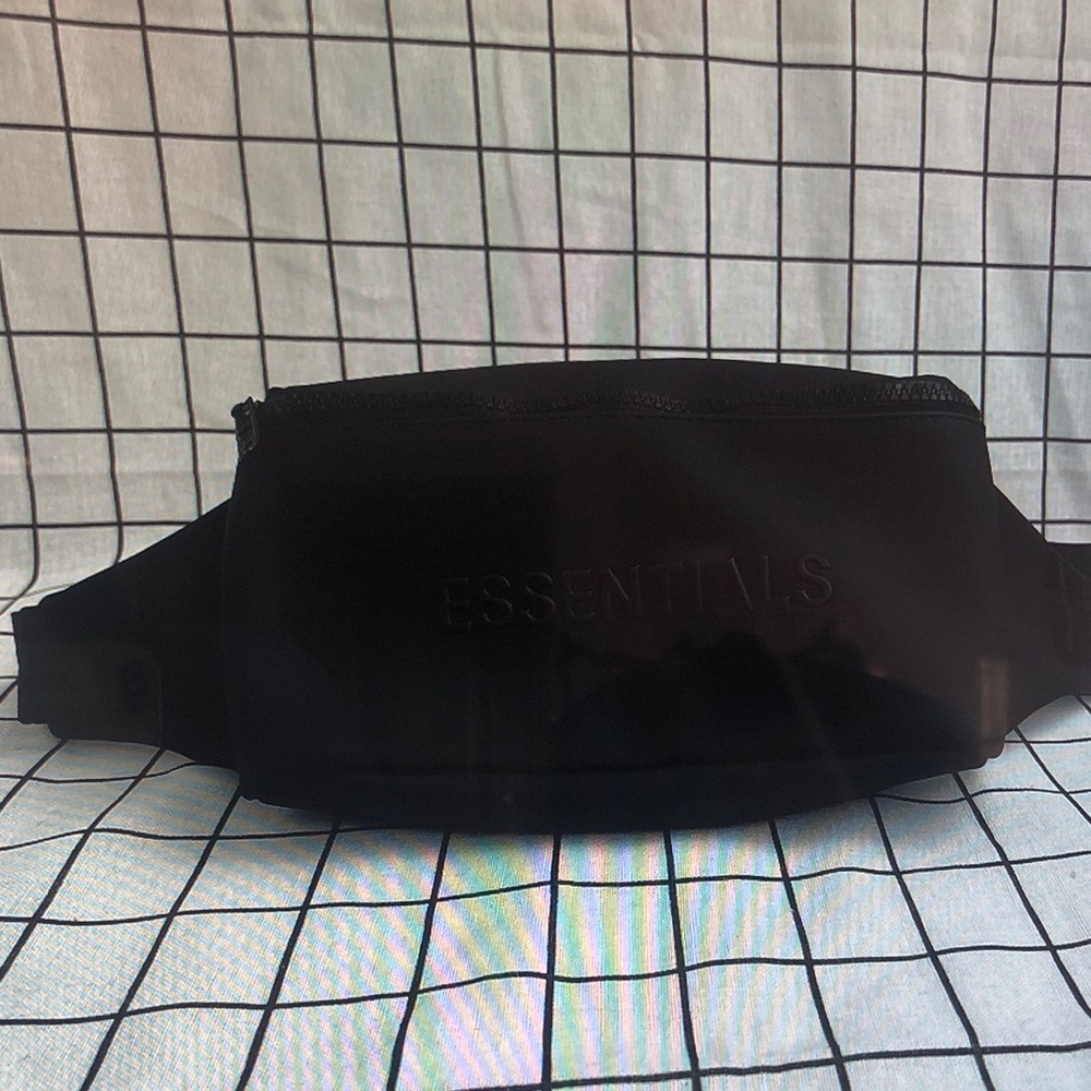 Essentials Black Belt Bag for Men